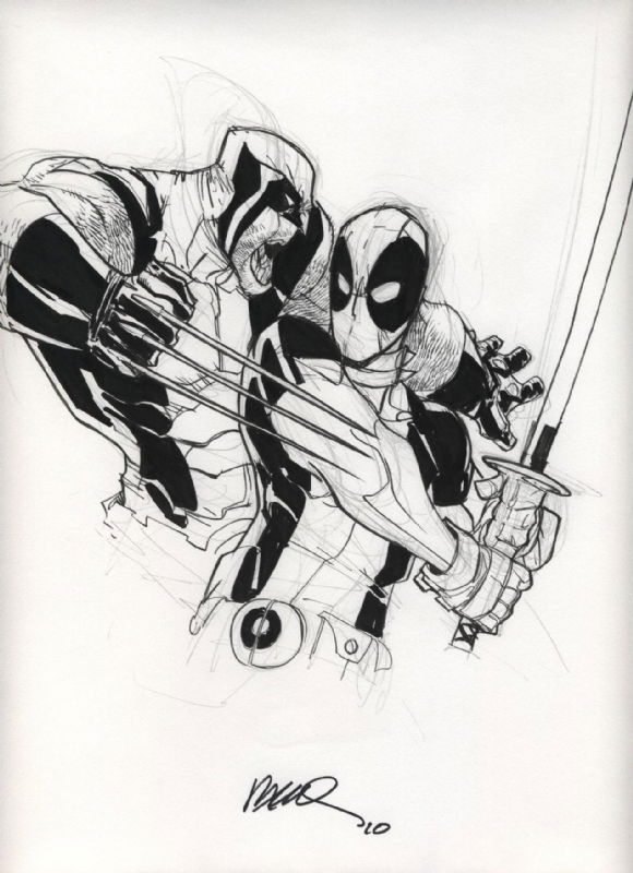 Wolverine Vs. Deadpool, In Silver Sentinel's Sketch Gallery Comic Art ...